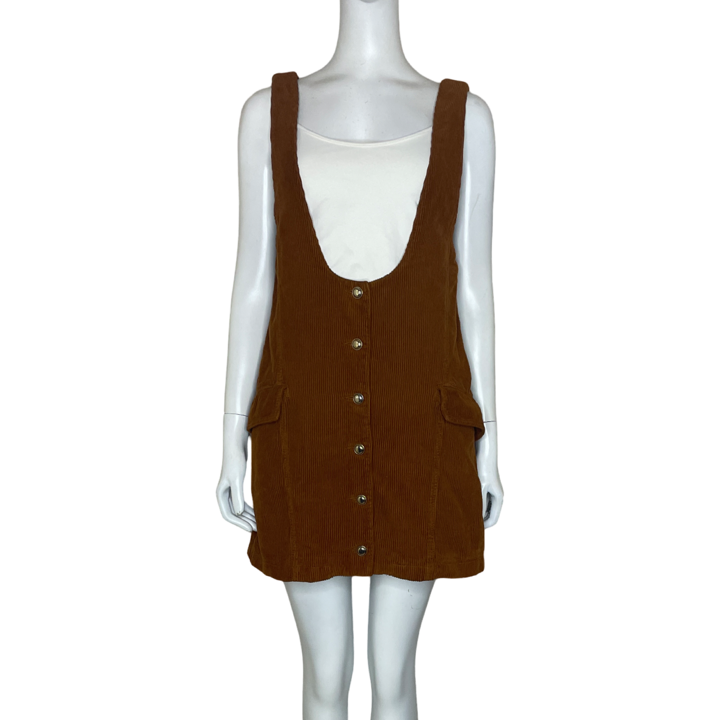 Vestido ZARA Corduroy Acanalado Marron - Talla S