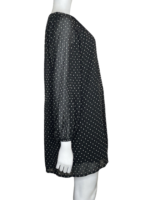 Vestido Maje Plisado Mini Negro-Talla U