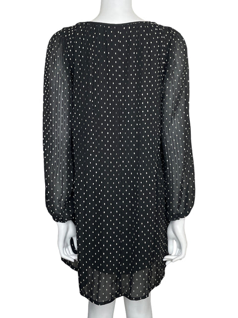 Vestido Maje Plisado Mini Negro-Talla U