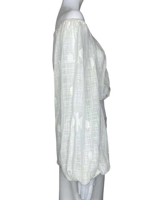 Blusa Padova Trasparente Cropped Blanco-Talla S