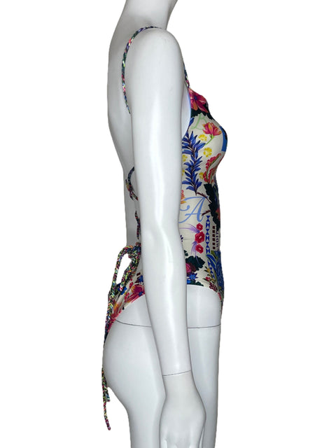 Traje de baño Agua Bendita Estampado Blanco-Talla M