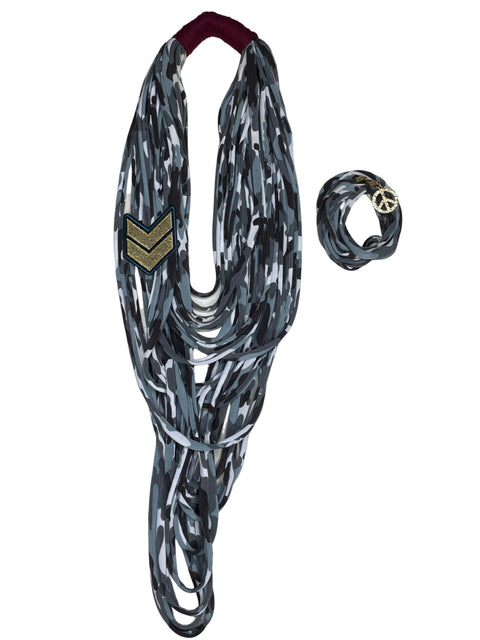 Set Monik Joyas Camuflaje Print Gris-Talla U