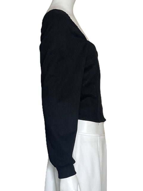 Top Mele E Pere Abullonado Negro-Talla S
