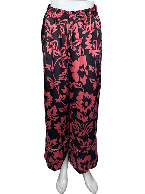 Pantalón Zara Fruncido Palazzo Rosado-Talla XS