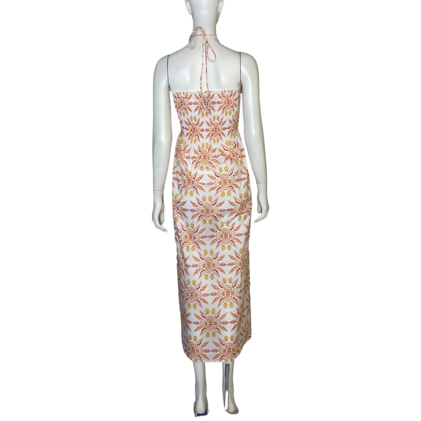 Vestido Hill House Recto Floral Naranja-Talla L