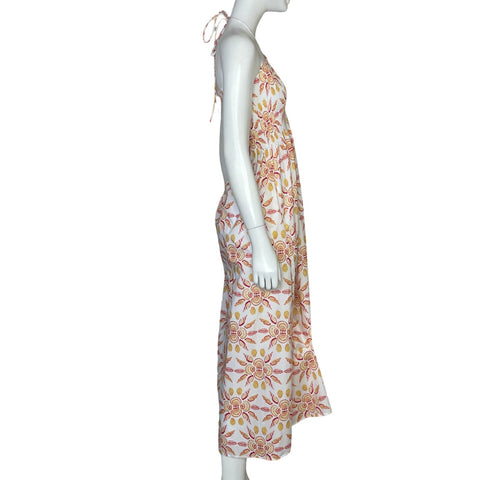 Vestido Hill House Recto Floral Naranja-Talla L