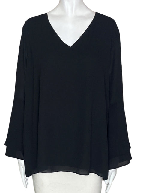 Blusa Alfani Liso Fluido Negro - Talla 14