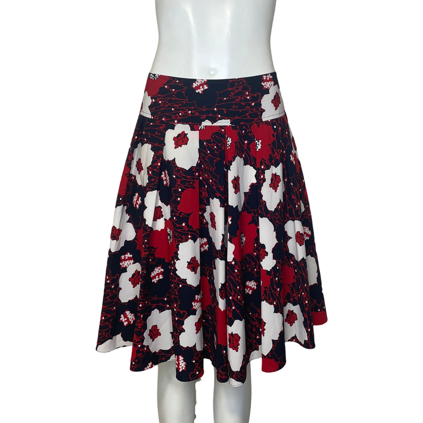 Falda CHAUS Estampado Plisada Floral  Azul - Talla 4