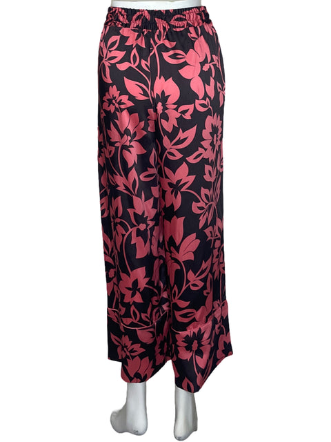 Pantalón Zara Fruncido Palazzo Rosado-Talla XS