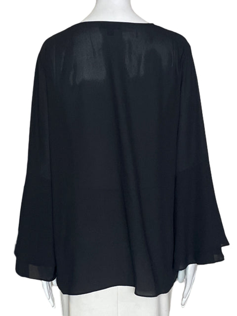 Blusa Alfani Liso Fluido Negro - Talla 14