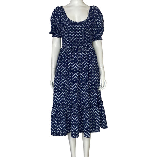 Vestido Hill House Vuelos Floral Azul-Talla S