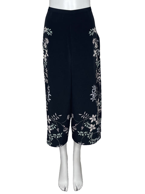 Pantalón Vince Camuto Palazzo Flores Negro-Talla 8