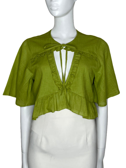 Blusa Truetrue Crop Verde-Talla XL