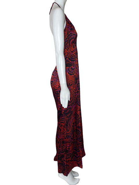 Mono River Island Estampado Halter Rojo-Talla 12