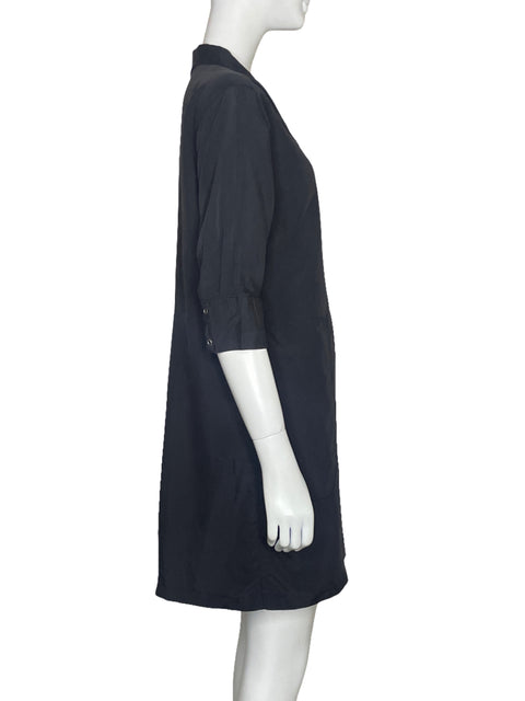 Vestido Bimba y Lola Fluido Zipper Negro - Talla XL