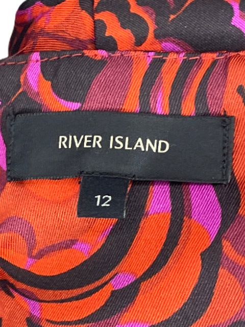 Mono River Island Estampado Halter Rojo-Talla 12