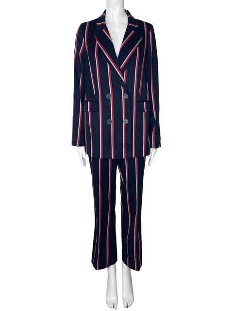 Set Mango Rayas Botones Azul-Talla 8