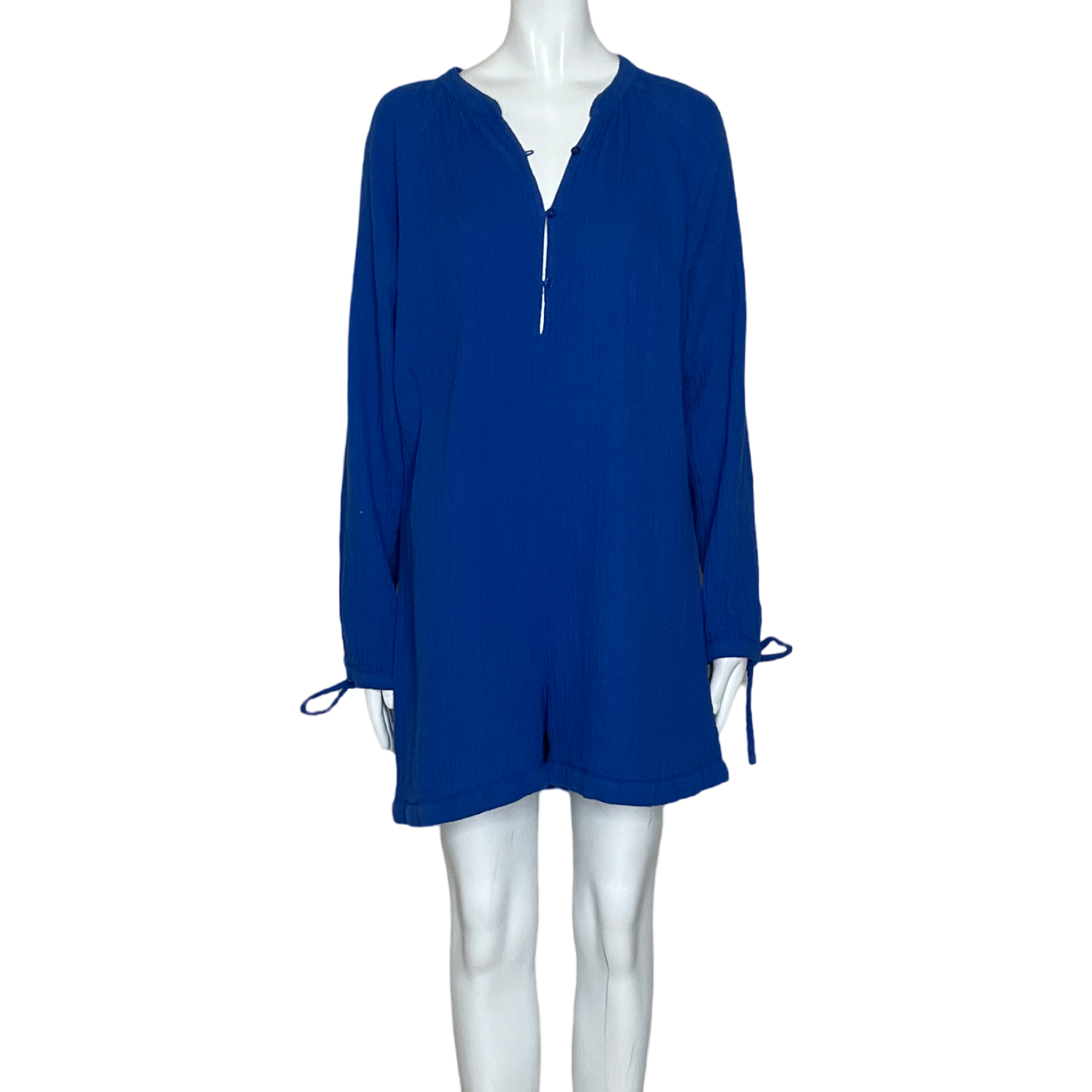 Romper MNG Manga Larga Azul-Talla S