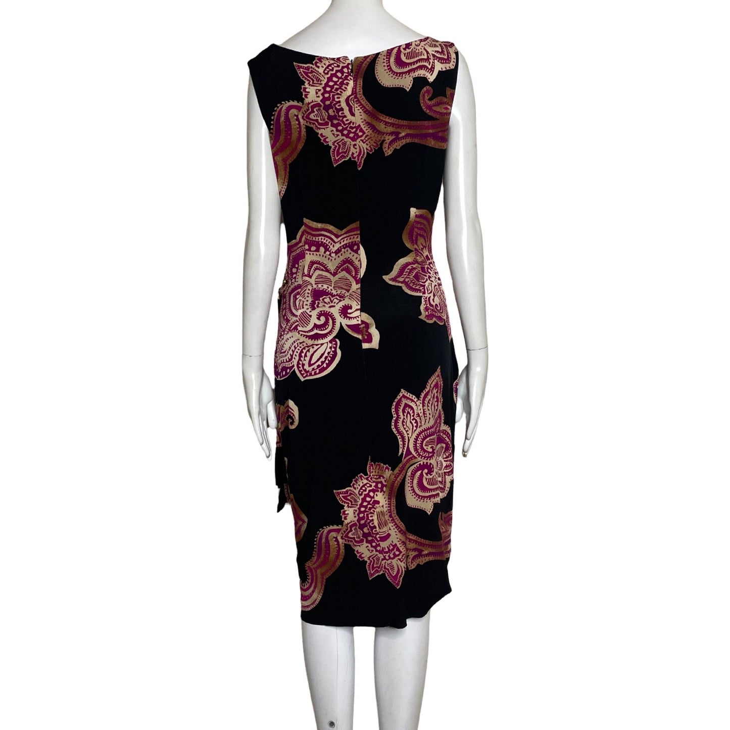 Vestido Cache Recto Estampado Negro-Talla M