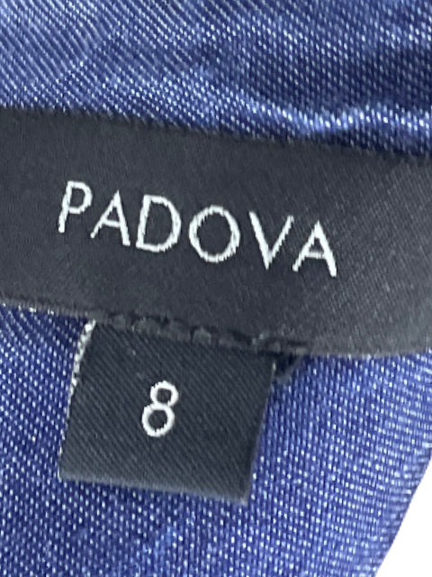 Falda Padova Drapeado Azul - Talla 8