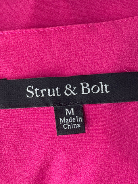 Vestido Strut & Bult Asimétrico Bicolor Rosado-Talla M