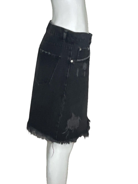 Falda Zara Denim Rasgado Negro - Talla L