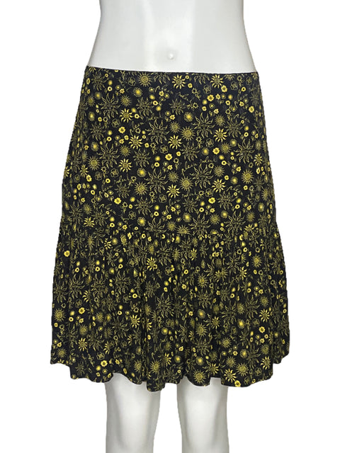 Falda Sandro Mini Flores Negro - Talla 3