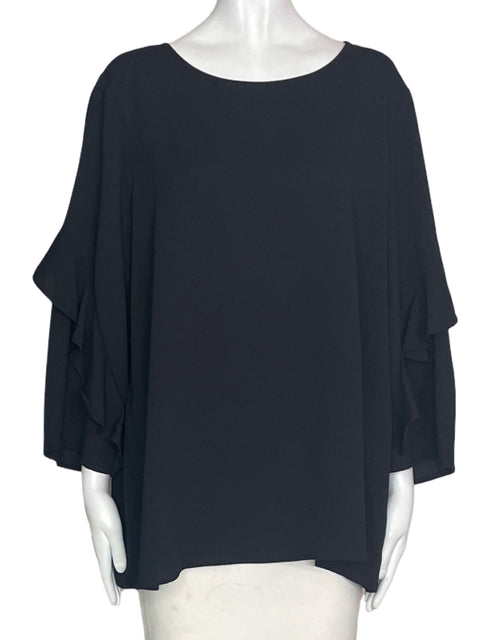 Blusa Alfani Liso Vuelos Negro - Talla XL