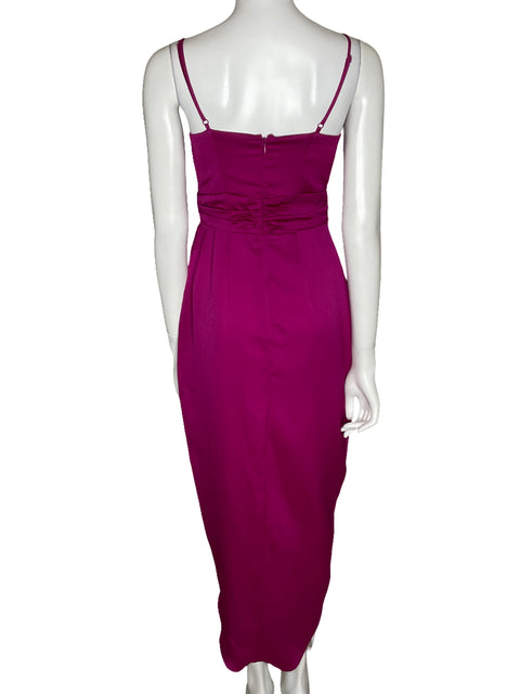 Vestido Express Drapeado Tirantes Morado-Talla S
