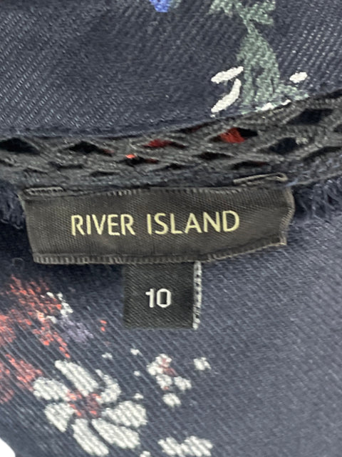 Vestido River Island Vuelo Azul-Talla 10