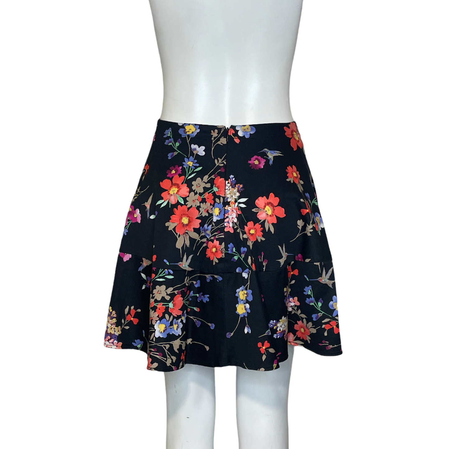 Falda TESORO TPS Mini Floral Vuelos Negro - Talla S