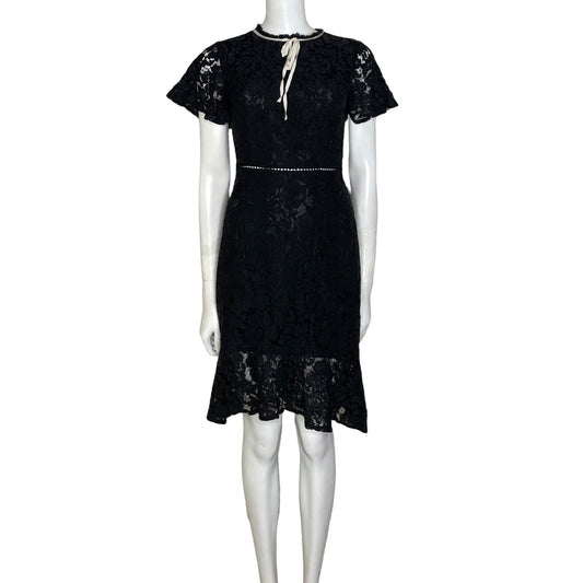 Vestido Amy Lynn Encaje Negro-Talla 10