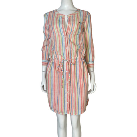 Vestido Tommy Hilfiger Camisero Naranja-Talla XXS