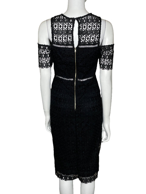 Vestido Just Me Midi Encaje Negro-Talla S