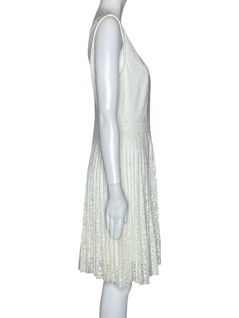 Vestido Vero Moda Sin Mangas Encaje Blanco-Talla 38