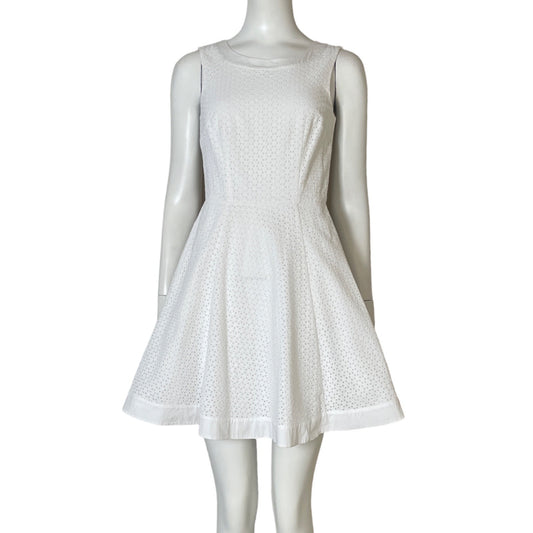 Vestido Tommy Hilfiger Mini Encaje Blanco-Talla 2