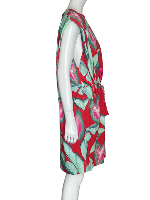 Vestido Farm Rio Etampado Mostera Rojo-Talla L