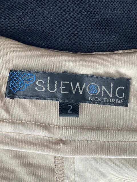 Vestido Suewong Encaje Mini Negro-Talla 2
