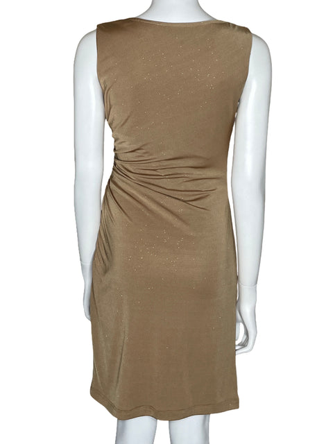 Vestido Ronni Nicole Drapeado Brillante Dorado-Talla 6