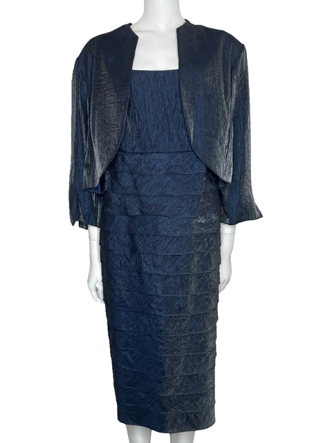 Vestido Jessica Howard Vuelos Bolero Azul-Talla 22