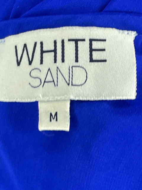 Vestido White Sand Bordado Azul-Talla M