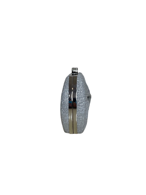 Clutch Tesoro TPS Ovalado Brillante Plateado-Talla S