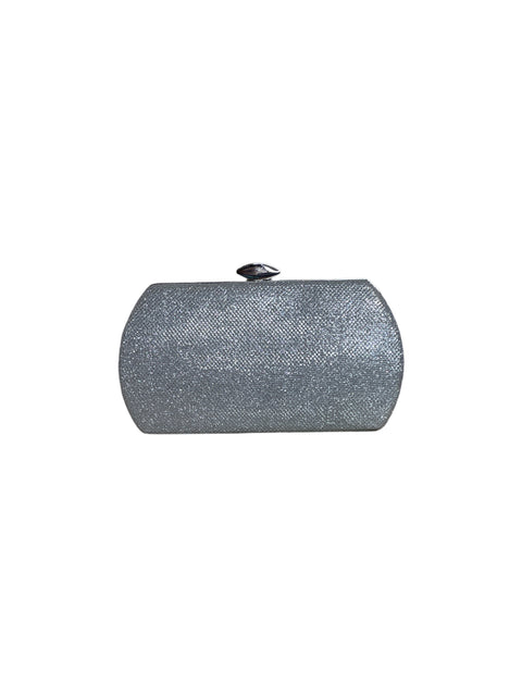 Clutch Tesoro TPS Ovalado Brillante Plateado-Talla S