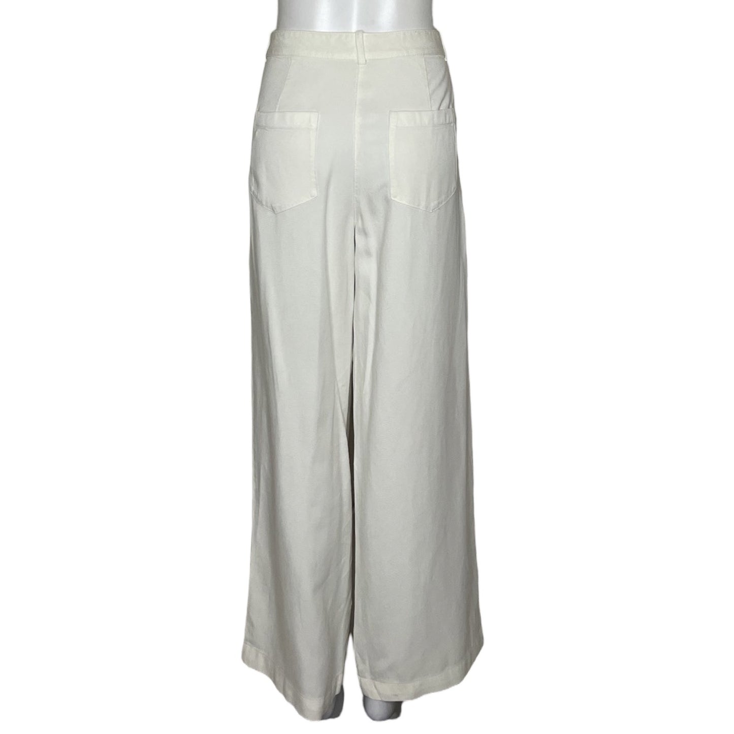 Pantalon Massimo Dutti Fluido Blanco-Talla 36