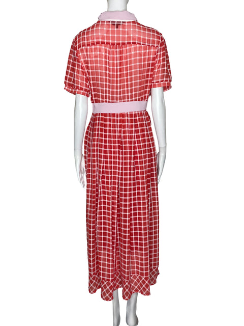Vestido Sister Jane Cuadros Botones Rojo-Talla M