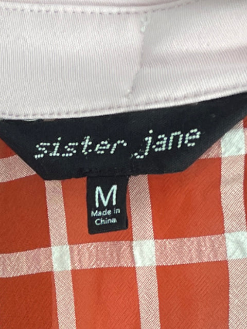 Vestido Sister Jane Cuadros Botones Rojo-Talla M