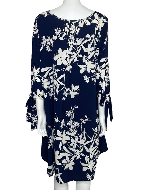 Vestido Spin U.S.A. Midi Fluido Azul-Talla 3XL