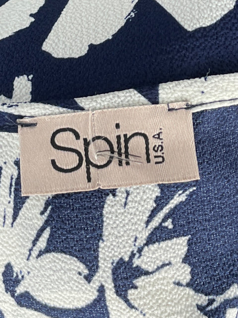 Vestido Spin U.S.A. Midi Fluido Azul-Talla 3XL