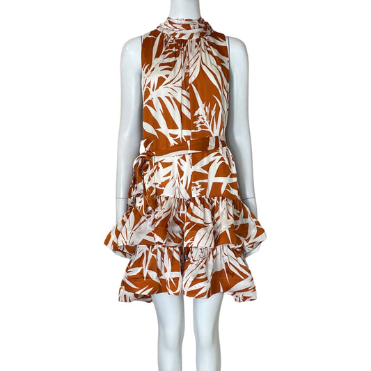 Vestido Luxxel Vuelos Satinado Marròn-Talla L