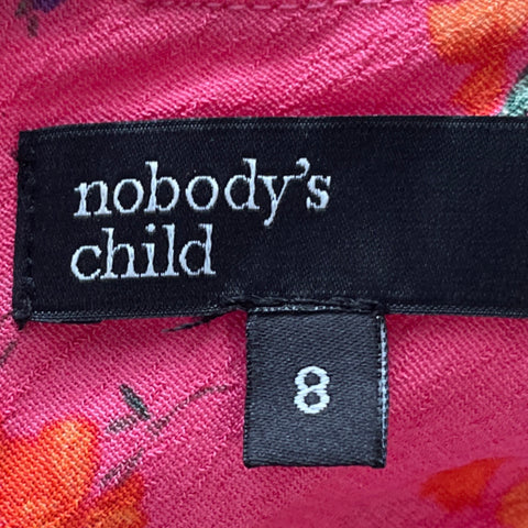 Vestido Nobodys Child  Floral Fucsia-Talla 4